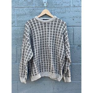 Grafico italia Sweater Mens size XXL Crew neck pullover long sleeve pattern
